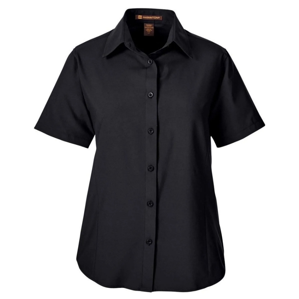 Ladies Black Performance Button up Black NWT 2XL